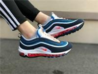 NIKE AIR MAX 97 BG YOUTH SIZE 6 EUR 39 (BQ7551 100) WHITE/BRIGHT CRIMSON/BLUE
