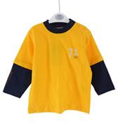 Nike T Shirt Baby Boy Girl Toddler Cotton Yellow Navy Long Sleeve 12 18 months