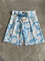 Nike ACG Stretch Waist AOP White Blue Womens Shorts Uk 4