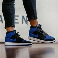 NIKE AIR JORDAN 1 RETRO HI FLYKNIT BG SIZE UK 5.5 EUR38.5 (919702 006)BLACK/BLUE