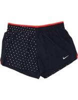 NIKE Womens Dri Fit Abstract Pattern Sport Shorts UK 18 XL Navy Blue DS59 - XL Regular