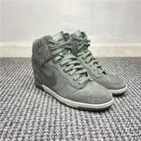 Nike Dunk Sky Hi Trainers Womens UK6 Khaki Wedge Heel Patterned Us8.5 Eur40