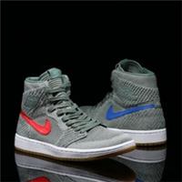 NIKE AIR JORDAN 1 RETRO HIGH FLYKNIT BG SIZE UK 6 EUR 40 (919702 333) CLAY GREEN