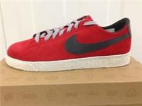 JUNIORS NIKE BLAZER RED GREY LOW TRAINER 555193-600