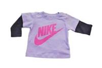 Babys Nike Infant Unisex T-Shirt with Sleeves - 618185 521 - Purple Lilac Pink T