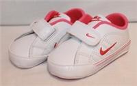INFANTS NIKE FIRST COURT TRADITION WHITE/PINK/RED TRAINERS