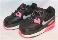 INFANTS NIKE AIR MAX 90 BLACK RED TRAINER 408110-080