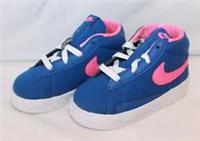 TODDLERS NIKE BLAZER BLUE PINK HI-TOP TRAINERS 574321-400
