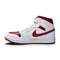 Womens Nike Air Jordan 1 Mid Reverse Chicago - BQ6472 161 - Pomegranate White