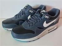 MENS NIKE AIR MAX 1 LTR LEATHER BLUE TRAINER 654466-002