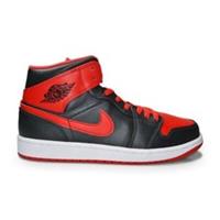 Mens Nike Air Jordan 1 Mid - DQ8426 060 - 'Alternate Bred' Black Fire Red White