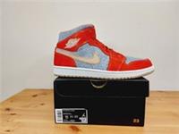 NIKE AIR JORDAN 1 MID"DENIM RED" SIZE UK10/EU45