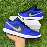 NIKE AIR JORDAN 1 LOW GAME ROYAL TRAINERS SIZE UK 6.5 BLUE VOID DC0774-400