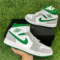 NIKE AIR JORDAN 1 MID SE PINE GREEN TRAINERS SIZE UK 8.5 SMOKE GREY DC7294-103