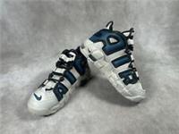 Nike Air More Uptempo GS Trainers - LT Iron Ore / Industrial Blue - Size UK 4 ?