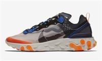 Nike React Element 87 UK 4 EUR 36.5 Wolf Grey Black Thunder Blue New AQ1090 004