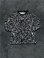 Nike Dri-FIT Multi+ Kids Long Sleeved Top - Black / White - Size UK XL £
