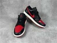 Nike Air Jordan 1 Low Womens Trainers - Black / Gym Red - Size UK 5 ?