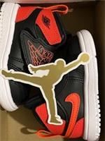Nike Sky Jordan 1 (TD) BQ7196 060 Black Infrared 23 White UK2.5 EUR 18.5 US 3C