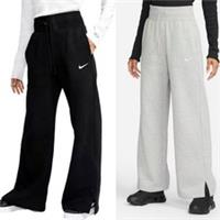 Nike Ladies Joggers Phoenix Fleece High Waisted Wide Leg Sweatpants - S Regular