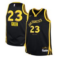 Golden State Warriors Jersey NBA Kid's Nike City 23/24 - Green - New - 14-16 Years Regular