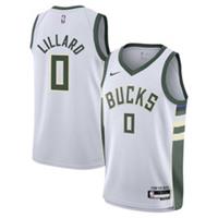 Milwaukee Bucks Kid's Jersey NBA Nike Association - Lillard - New - 8 Years Regular