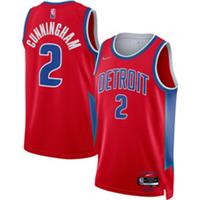Detroit Pistons Kid's Jersey Nike NBA City 21/22 - Cunningham - New - 14-16 Years Regular