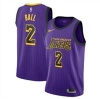 Los Angeles Lakers Jersey Kid's Nike NBA City Top - Ball 2 - New - 10-12 Years Regular