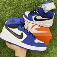 NIKE AIR JORDAN 1 KO AJKO BLUE STORM BLACK WHITE TRAINERS SIZE UK 8.5 DO5047-401