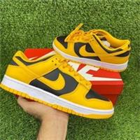NIKE DUNK LOW GOLDEN ROD YELLOW BLACK TRAINERS SIZE UK 9 MENS DD1391-004