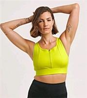 Like Nike - Sport Activewear Gym Fitness Yoga Crop Top, Bright Neon Lemon, UK 14 - 14 Regular