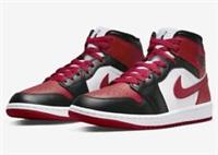 Nike Air Jordan 1 Mid Trainers UK Size 9 EUR 44 BQ6472 079 Bred Toe Unisex