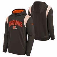 Cleveland Browns NFl Hoodie Kid's Nike Brown Sideline Hoodie - New - 14-16 Years Regular
