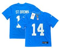 Detroit Lions NFL Jersey Kid's Nike Alternate Top - St Brown - New - 8 Years Loose