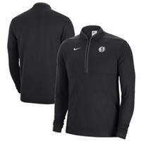 Brooklyn Nets 1/4 Zip Men's NBA Nike Black Quarter Zip Top - New - M Regular