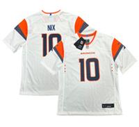 Denver Broncos NFL Jersey Kid's Nike Road Top - Nix 10 - New - 14-16 Years Loose