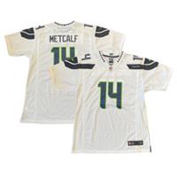 Seattle Seahawks NFL Jersey Kid's Nike Road Top - Metcalf 14 - New - 8 Years Oversized