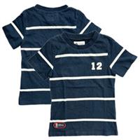 England Rugby Kid's T-Shirt Navy Striped 12 T-Shirt - New - 5-6 Years Regular