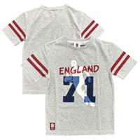England Rugby Kid's T-Shirt Grey 71 Graphic T-Shirt - New - 7-8 Years Regular