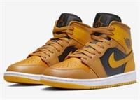 Nike Air Jordan 1 Mid Womens Trainers UK Size 5 EU 38.5 BQ6472 700 Chutney Taxi