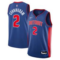 Detroit Pistons Jersey (Size 10-12Y) Kid's Nike Icon Top - Cunningham - New - 10-12 Years Regular