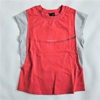 Nike Dri-Fit Women's Top Sleeveless Training Size Small Red-Grey Activewear NWT