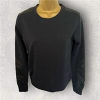 Nike Womens Black Cotton Blend Sweatshirt Top, Patches Size XS - UK 6-10 Regular