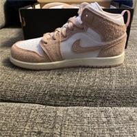 Nike Air Jordan 1 Mid SE PS White Legend Pink Sail FN7493-161 Shoe Sneaker 2.5