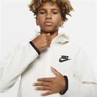 Nike Boys Tech Fleece Hoodie Sz S Age 8-9 Cream Black New AR4020 133