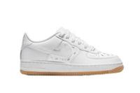Nike Air Force 1 Floral GS UK 4 (EUR 36.5 White Gum Brown AQ7740 100