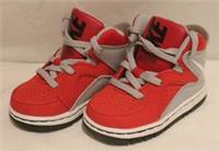 INFANT NIKE COURT INVADER RED GREY TRAINER 677808-100