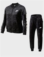 Nike Girls Velour Tracksuit (Black) - Small (Age 8-9) - New ~ CU8449 010