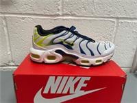 Kids Nike Air Max Plus GS Trainers CD0609 101 White/Green Size UK 4.5