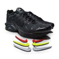 Nike Tuned 1 Air Max Plus TNs Size 5 CQ7514001 Triple Black change swoosh colour